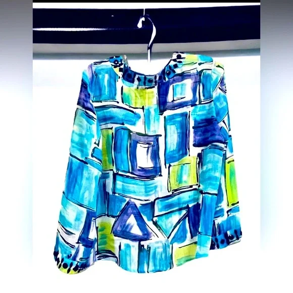 3 Womens Laura Ashley petite dress blouses. - Picture 8 of 16